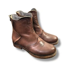 Socofy Womens Size 38 US 7-7.5 Boho Retro Brown Bootie AIR DTCO Artsy Lagenlook