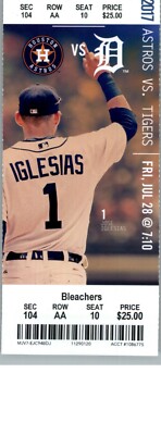 Houston Astros vs Detroit Tigers 7/28/2017 Full Ticket - Miguel Cabrera HR #459