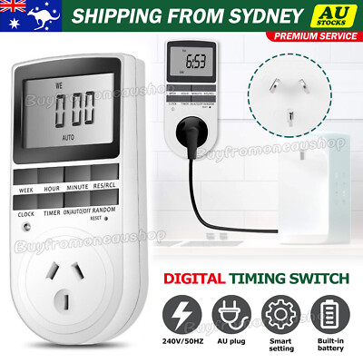 VOVOWOO Digital Timer Switch Socket Electric Programmable Power 240V AU ...