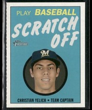 2020 Topps Heritage #6 Christian Yelich 1971 Topps Baseball Scratch-Offs