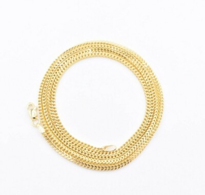 1.8mm Franco Link Kette Halskette Karabinerverschluss Echt 10K Gelbgold Alle Gr
