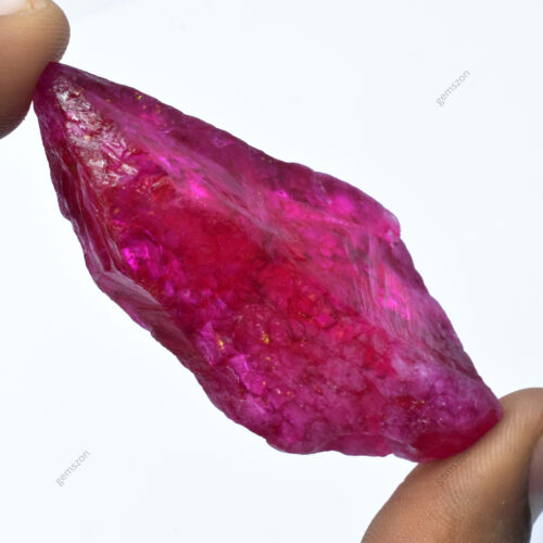 90.20 Ct Natural Ruby Pink Uncut Rough Huge Size CERTIFIED Loose Gemstone - Picture 1 of 5