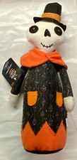 TARGET Hyde EEK Fabric SKELETON Halloween Fall Decor 13 Tall 2018