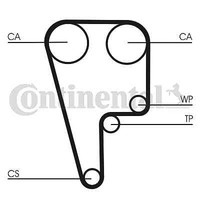 Continental Ctam CT1006 Timing Belt For Honda