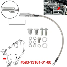Dual Twin Feed Oil Line Pipe Cooling Fin Kit for Yamaha SR500 SR400 TT500 XT500