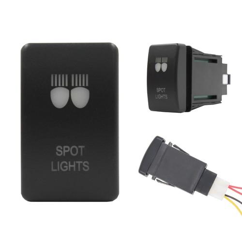 SPOT LIGHTS - WHITE LED Push Switch Suit FORD RANGER PK PX Dash 2009-2015 12v - Picture 2 of 13
