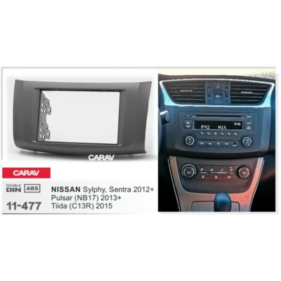 2Din Radio Fascia Dash Kit for Nissan Sentra Sylphy Pulsar Tiida Stereo Frame