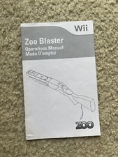 Zoo Blaster Wii Peripheral Gun Instruction Operations Manual