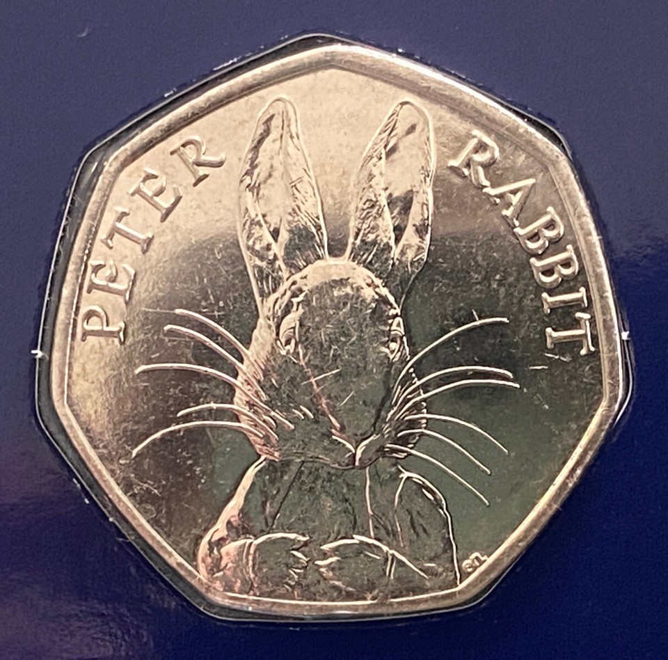 2016 50P - PETER RABBIT 🐰 FIFTY PENCE - BRILLIANT UNCIRCULATED - BU ...