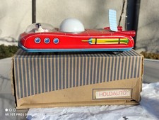 VINTAGE SPACE TOY INTERCOSMOS HOLDAUTO UTOPIAN MODEL LEMEZARUGYAR BATT. OPER.BOX