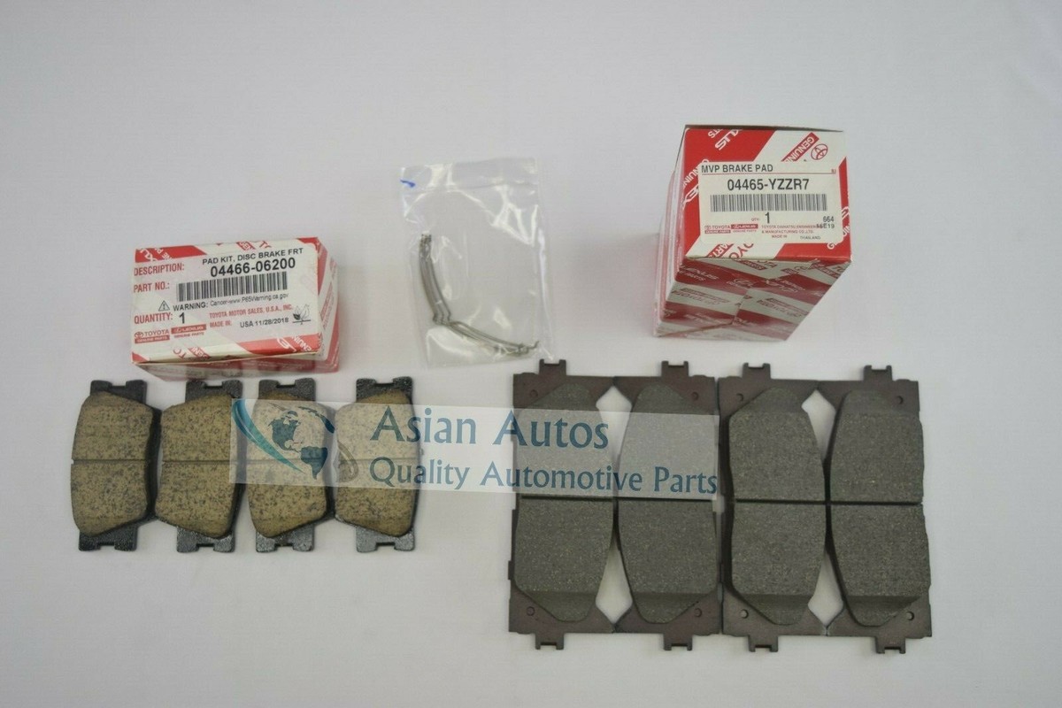 Genuine Toyota Camry 07-17 Front & Rear Brake Pads 04465YZZR7 and