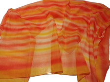 Vtg. Pink, Orange Ombre Scarf, Polyester, 60x42