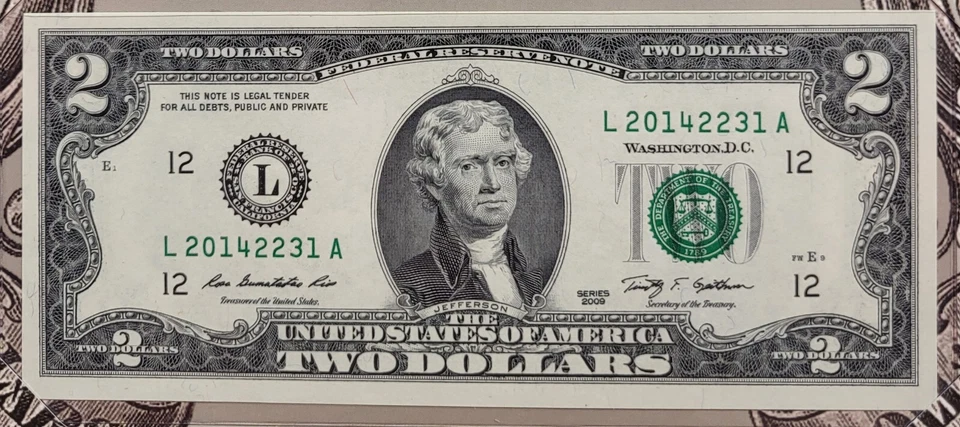 2014 Triple Deuce Set $2 FRN from the Bureau of Engraving (HVB-100) - Image 4 of 4