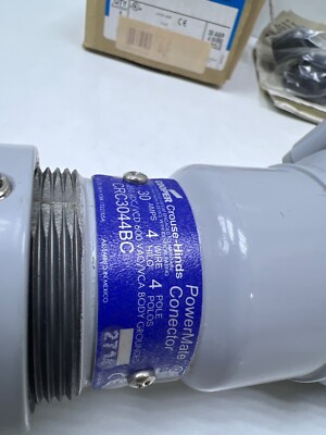 Connecteur Crouse Hinds CRC3044BC – 30 Ampères, 4 Fils, 4 Pôles, Pour Cordon D'alimentation