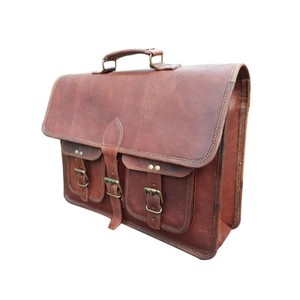 old leather satchel