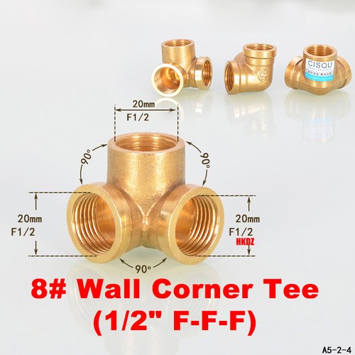 1/2" BSP Brass Male Female Thread Fittings Pipe Connector Adapter For Air Water