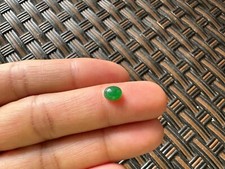 Certified Natural Myanmar Jadeite Small Ice Green Jadeite Ring Pendant Ring Egg