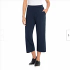 SENTIMENTAL NEW YORK WOMEN'S SOFT TOUCH PULL ON CAPRI PANTS (NAVY, MEDIUM) NWT