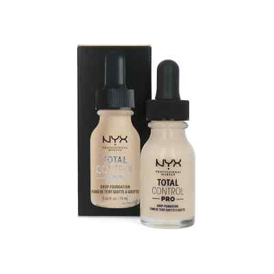 NYX Total Control Pro Drop Foundation 13ml -TCPDFO Light Pale- NEW DAMAGED BOX