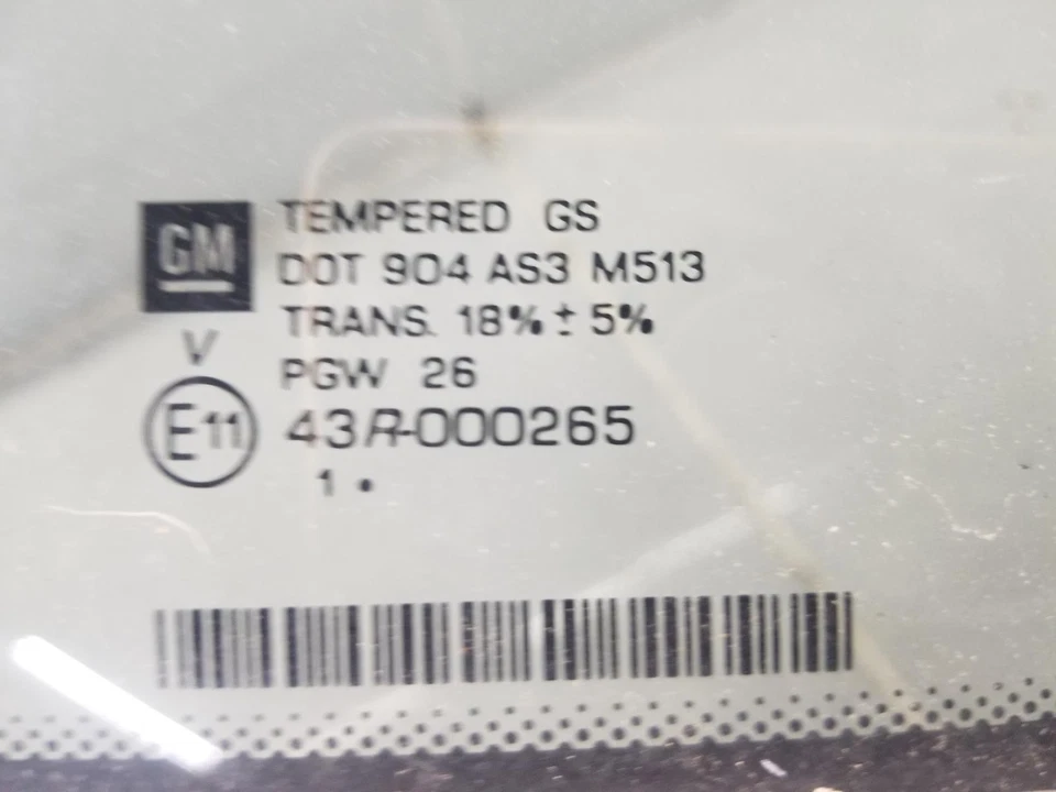 2012 CHEVROLET EQUINOX REAR LEFT VENT GLASS WINDOW #003277 - Изображение 3 из 3