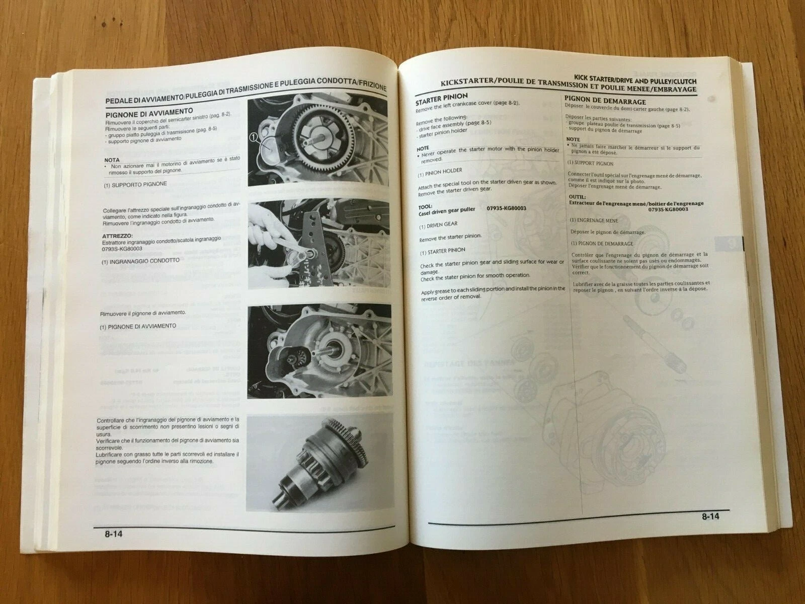 Honda SJ 50 P Bali Workshop manual dated 1993 , See below