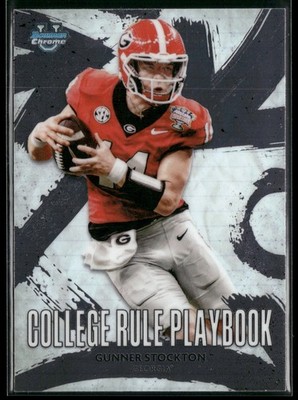 2025 Bowman University Chrome #CRP-4 Gunner Stockton College Rule Playbook