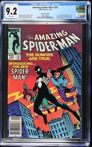 Amazing Spider-Man #252 (Newsstand) CGC 9.2 WP NM- Marvel 1984 1st Black Costume
