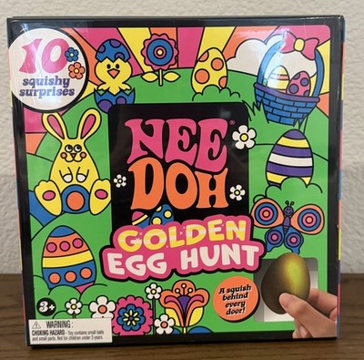 NeeDoh Golden Egg Hunt Kids Easter Fidget Toy Game Holiday Collectibles Decor