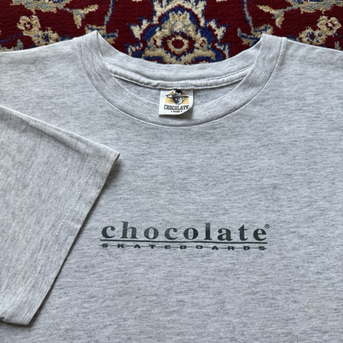 Vintage 90s Chocolate Skateboards Cowboy Tag Skater Tee T-shirt