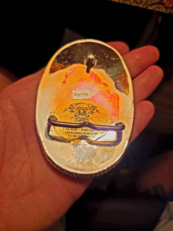 Royal Flush of Hearts Silversmith Collection VINTAGE Belt Buckle - Image 2 of 2