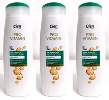 3 x Cien ProVitamin Shampoo Smooth & Sleek - For Dull & Frizzy Hair Vegan 400ml
