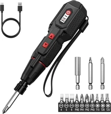 Upgraded 4.2V Electric Cordless Screwdriver, Rechargeable Screwdriver Set with 1