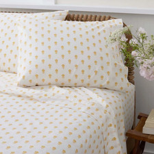 The Company store Mini-Prints Garment Washed Cotton Percale Bed Sheet Set
