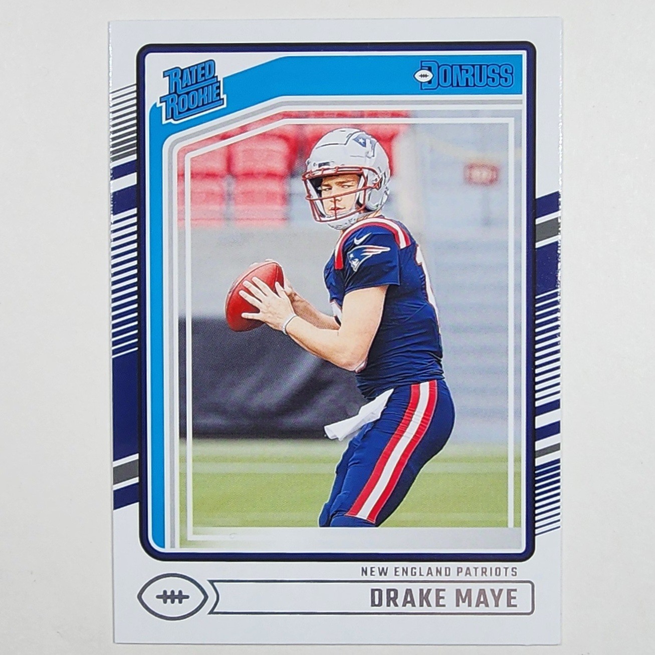 🔥 2024 PANINI DONRUSS RATED ROOKIE DRAKE MAYE NEW ENGLAND PATRIOTS RC #379 🔥