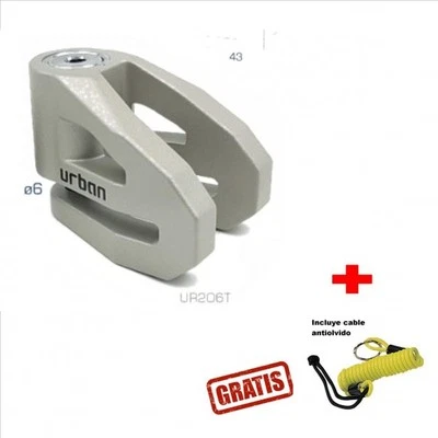 ANTIRROBO SCHEIBENSCHLOSS URBAN UR206 6 Mm Titan Kabel Erinnerung Gratis - Bild 1 von 4