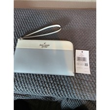 Kate Spade New York Lucy Colorblock Saffiano Leather L-Zip Wristlet K0545 Gray