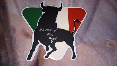 Sammy ''The Bull'' Gravano signed wooden plaque COA sticker MOB LEGEND