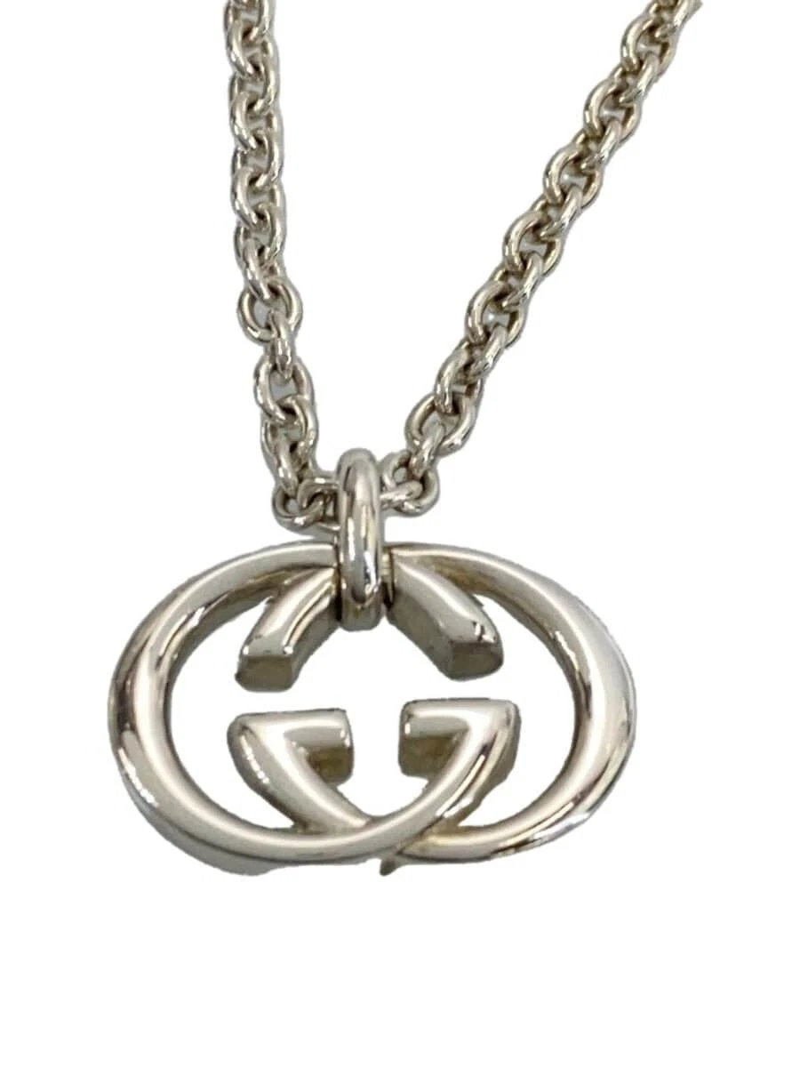 Collier GUCCI GG Logo SV925 Argent Haut Disponible Homme