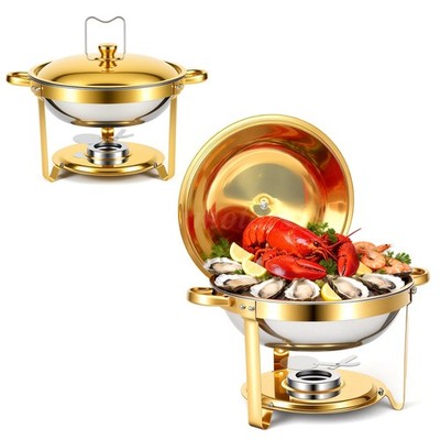 2/4/6Pack 9QT 316 Stainless Steel Round Chafing Dishes for Buffet & Parties US