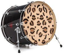 Vinyl Decal Skin for 20" Bass Kick Drum Head Cheetah