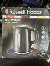 RUSSELL HOBBS 1.7L GREY QUIET BOIL KETTLE,  3KW Stainless steel 20463