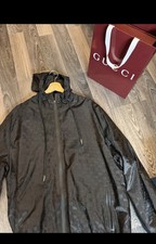 Gucci Windbreaker Jacke Schwarz GG Monogramm ...