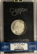1880/79 CC Top-100 Vam-4 Rev. 78 GSA NGC MS63 Morgan Silver Dollar