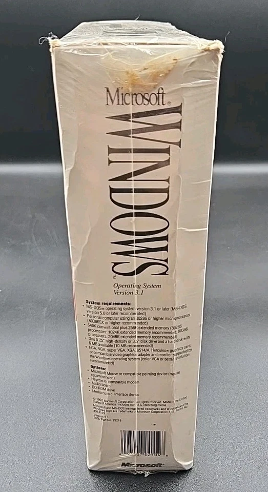 Microsoft Windows Version 3.1 Upgrade Edition Windows 3.0 Or 2.X Users NEW NOS - Image 3 of 4