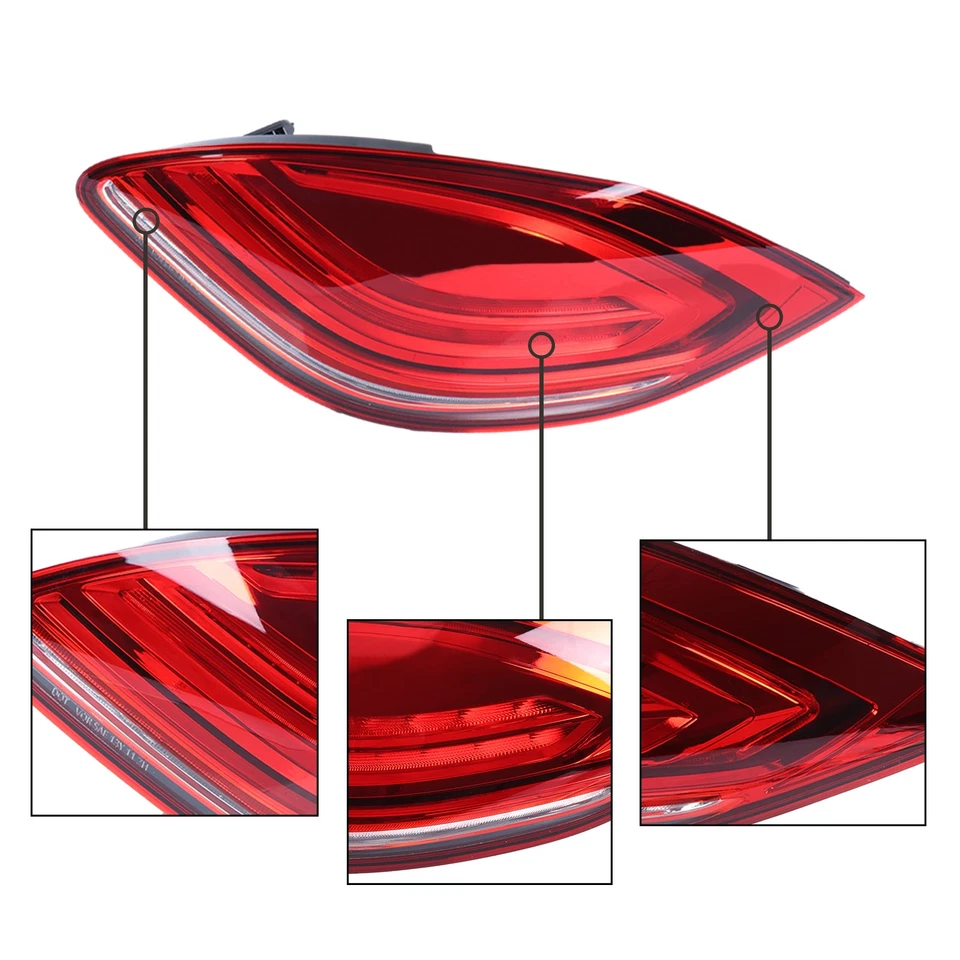 Upgrade Red LED Tail Light Brake Lamp Pair For 2010-2013 Porsche Panamera 970 - Image 3 of 4