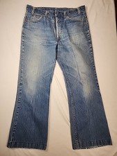 Vintage 70s Levi's 646 36 x 31 Orange Tab Bootcut Jeans