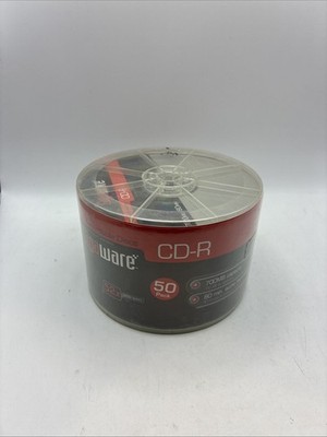 Gigaware 50 Pack CD-R Recordable Discs 700MB 80 Minutes Sealed 52X Write Speed
