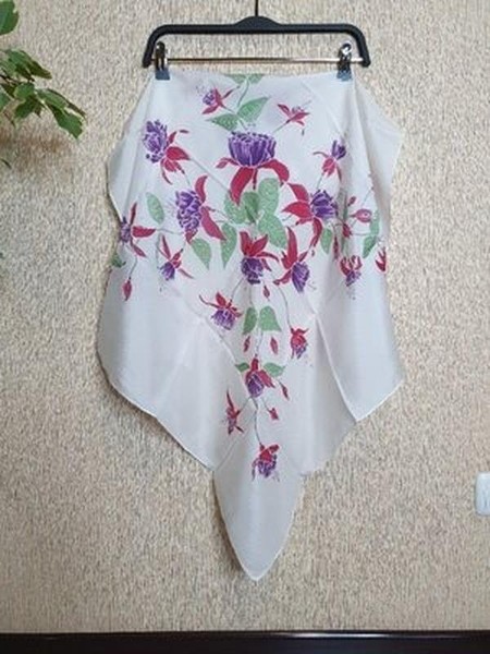 Women Colin C. Archibald Scarf White Silk One size