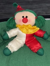Dakin Cheery-Teary Clown 1982 Vintage Plush Doll Happy Sad
