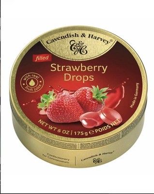 Cavendish & Harvey Strawberry Candy Drops 6 Ounce Pack